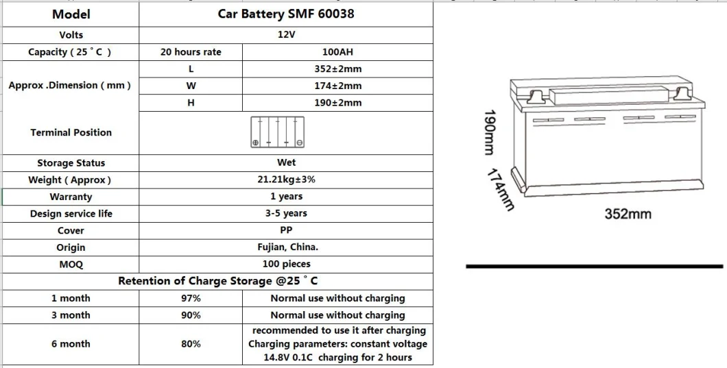 Special No-Leak 60038Mf Din European Vehicles/Car 830 Cca 80 Ah Car Battery Oem For Others Vehicles Starting Battery